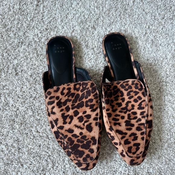 a new day Shoes - a new day Leopard Print Slip-On Loafers in Brown and Black